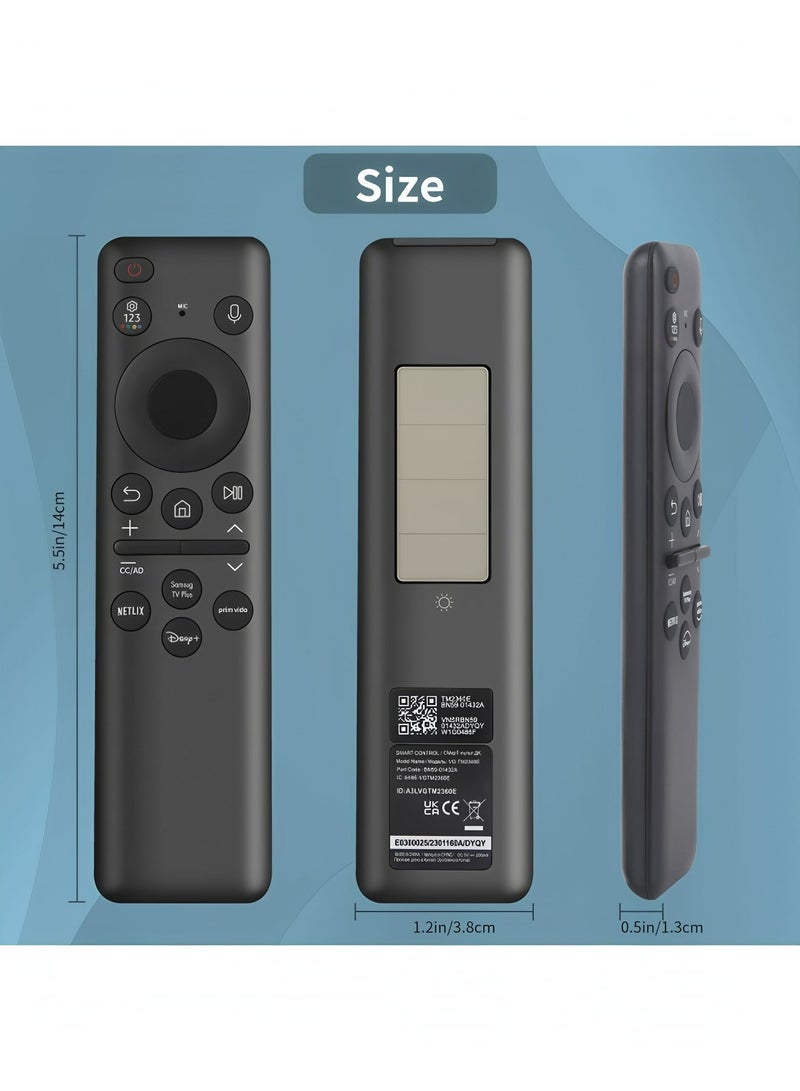 Flyview Universal Solar Remote Control for Samsung Smart TV, Voice Commands Pointing, Voice Remote Solar Charging Remote Control - Image 3